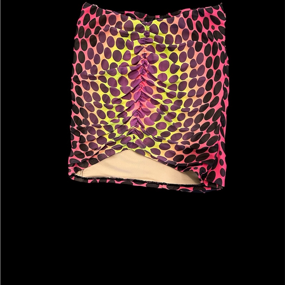 AFRM Pink and Yellow Patterned Skirt